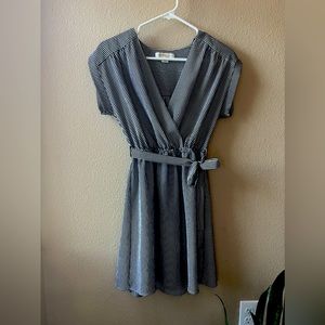 Black and White Striped Dress